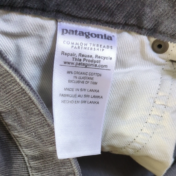 Patagonia Straight Leg Fine Wale Corduroy Pants Dark Grey Size 25 - Picture 5 of 5